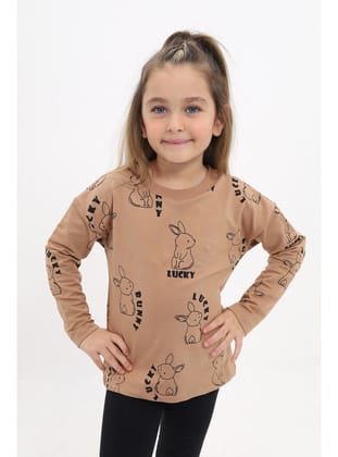 Toontoy Kız Çocuk Baskılı Sweatshirt