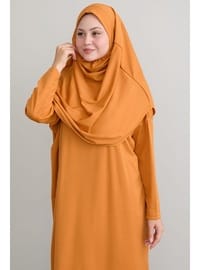 Tek Parça Namaz Elbisesi Camel