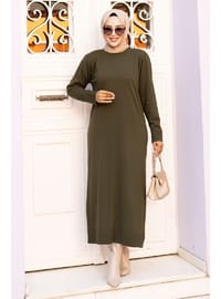 Triko Elbise 127cm Yeşil
