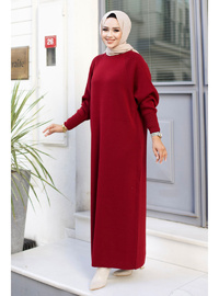 Reglan Kol Triko Elbise 500gr Bordo