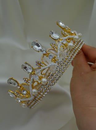 DÜĞÜN NİŞAN KINA GELİN TACI - Gold Rengi - Artbutika