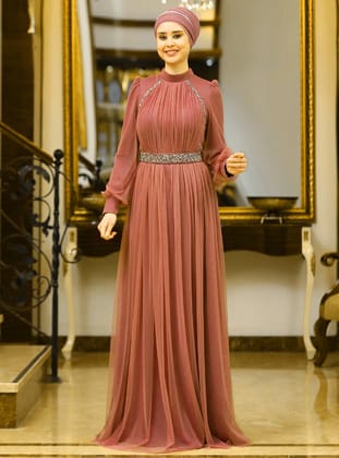 Abiye Elbise - Sogan kabugu - Azra Design