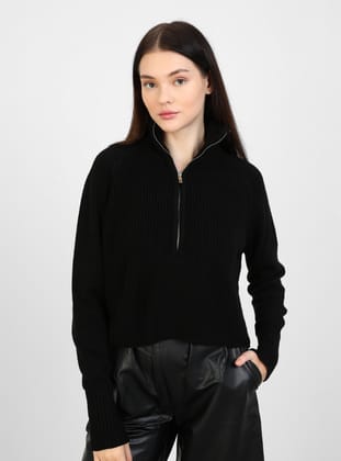 Kazak - Siyah - Nolia Butik Mood