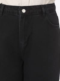 Straight Fit Denim Pantolon Siyah Alia
