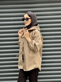 Kapüşonlu Önü Bağlamalı Kimono