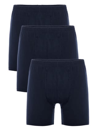 Tolin 3 Lü Paket %100 Pamuklu Erkek Lacivert Boxer 416L