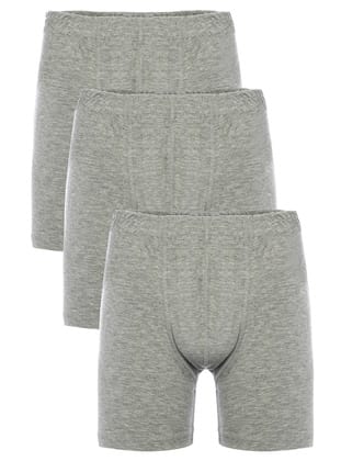 Tolin 3 Lü Paket Pamuklu Erkek Gri Melanj Boxer 416G