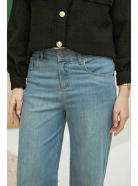 1152 Denim Bol Paça Pantolon Mavi