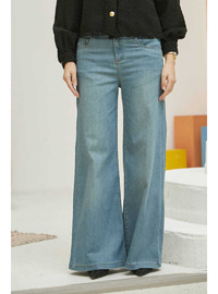1152 Denim Bol Paça Pantolon Mavi
