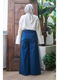 Denim Pantolon Etek Lacivert