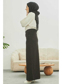 Klasik Gabardin Etek 38-52 Beden Siyah