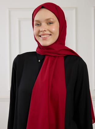 Pure Pamuk Şal - Vişne - Pure Scarfs