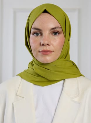 Pure Pamuk Şal - Yağ Yeşili - Pure Scarfs