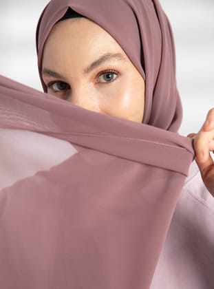 Şifon Şal - Leylak Vizon- Pure Scarfs