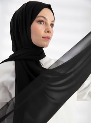 Şifon Şal - Siyah - Pure Scarfs