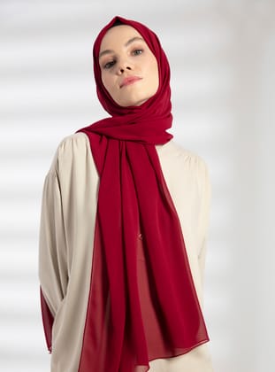 Şifon Şal - Vişne - Pure Scarfs