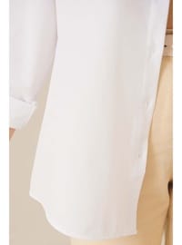 Oversize Tesettür Gömlek Beyaz