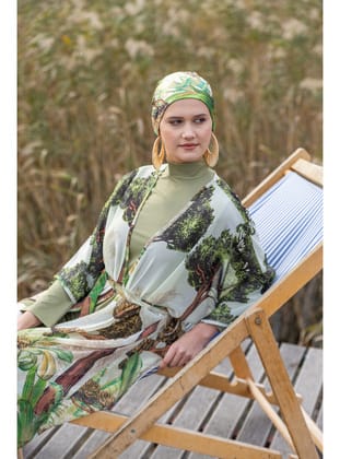 Flora Desenli Tesettür Mayo