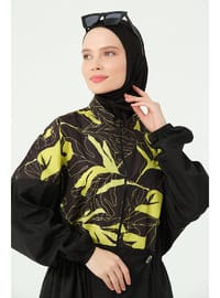 Soft Desenli Oversize Uzun Tesettür Mayo