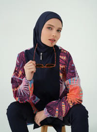 Çiçekli Şapkalı Tesettür Mayo Pembe