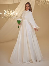 Nikah Abiye Elbise - Zarif Beyaz