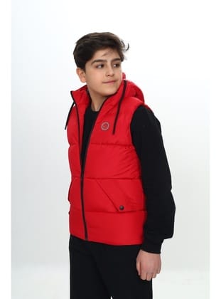 Toontoy Erkek Çocuk Göğsü Armalı Şişme Yelek Kırmızı