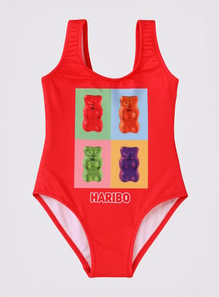 Kız Çocuk Mayo - Fusya - HARIBO