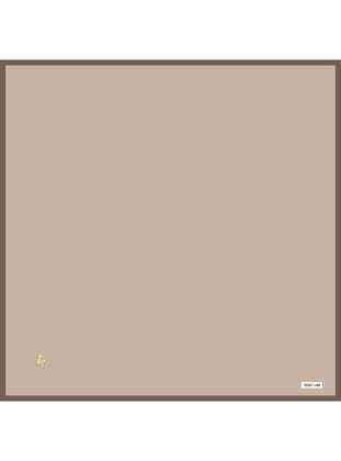 Düz Renk Black Seri Twill Eşarp Askısı ile Birlikte 90x90 cm Vizon