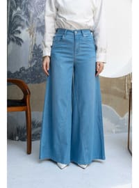 1162 Denim Pantolon Etek Açık Mavi