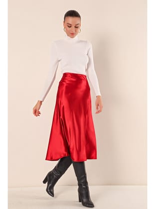 15806 Saten Etek - Bordo BORDO