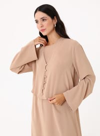 Aerobin Elbise Tunik İkili Takım Camel Refka