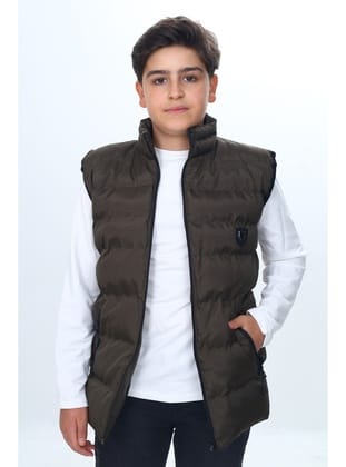 Toontoy Erkek Çocuk Göğsü Armalı Şişme Yelek Haki