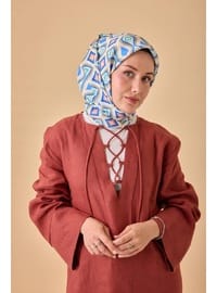 İpek Eşarp 90x90cm Çok Renkli