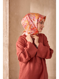 İpek Twill Eşarp Çok Renkli