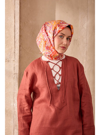 İpek Twill Eşarp Çok Renkli