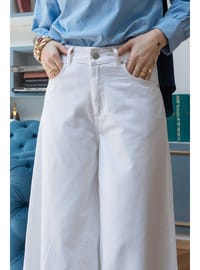 Gabardin Pantolon Etek 1162 Beyaz