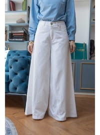 Gabardin Pantolon Etek 1162 Beyaz
