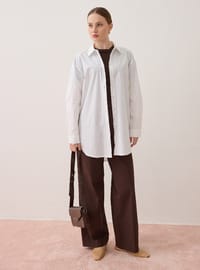 Basic Poplin Gömlek Beyaz Benin