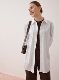 Basic Poplin Gömlek Beyaz Benin