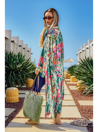 Yeşil Pareo Kimono