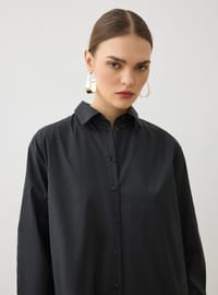 Poplin Basic Gömlek - Siyah