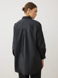 Poplin Basic Gömlek - Siyah