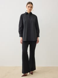 Poplin Basic Gömlek - Siyah
