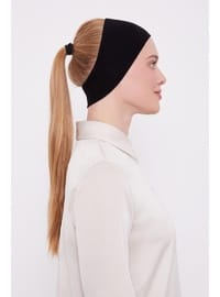 Silikonlu Kaymaz Spor Saç Bandana Bone Siyah