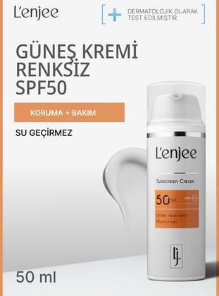 Renksiz Güneş Kremi Spf50 - Renksiz - Lenjee