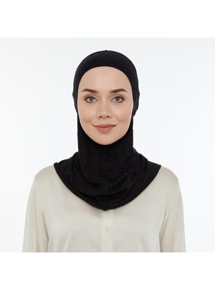 Pratik Boyunluklu Tesettür Hijab Bone Siyah