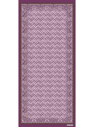 Hasır Desen Venezia Seri Şal Askısı ile Birlikte 90X200 cm MOR MÜRDÜM