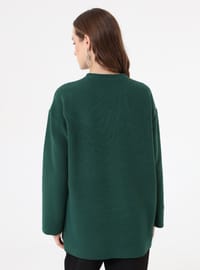 Dikiş Detaylı Sweatshirt Zümrüt Yeşili