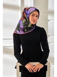 İpek Eşarp 90x90cm Çok Renkli