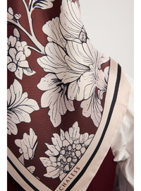 İpek Twill Eşarp Bordo